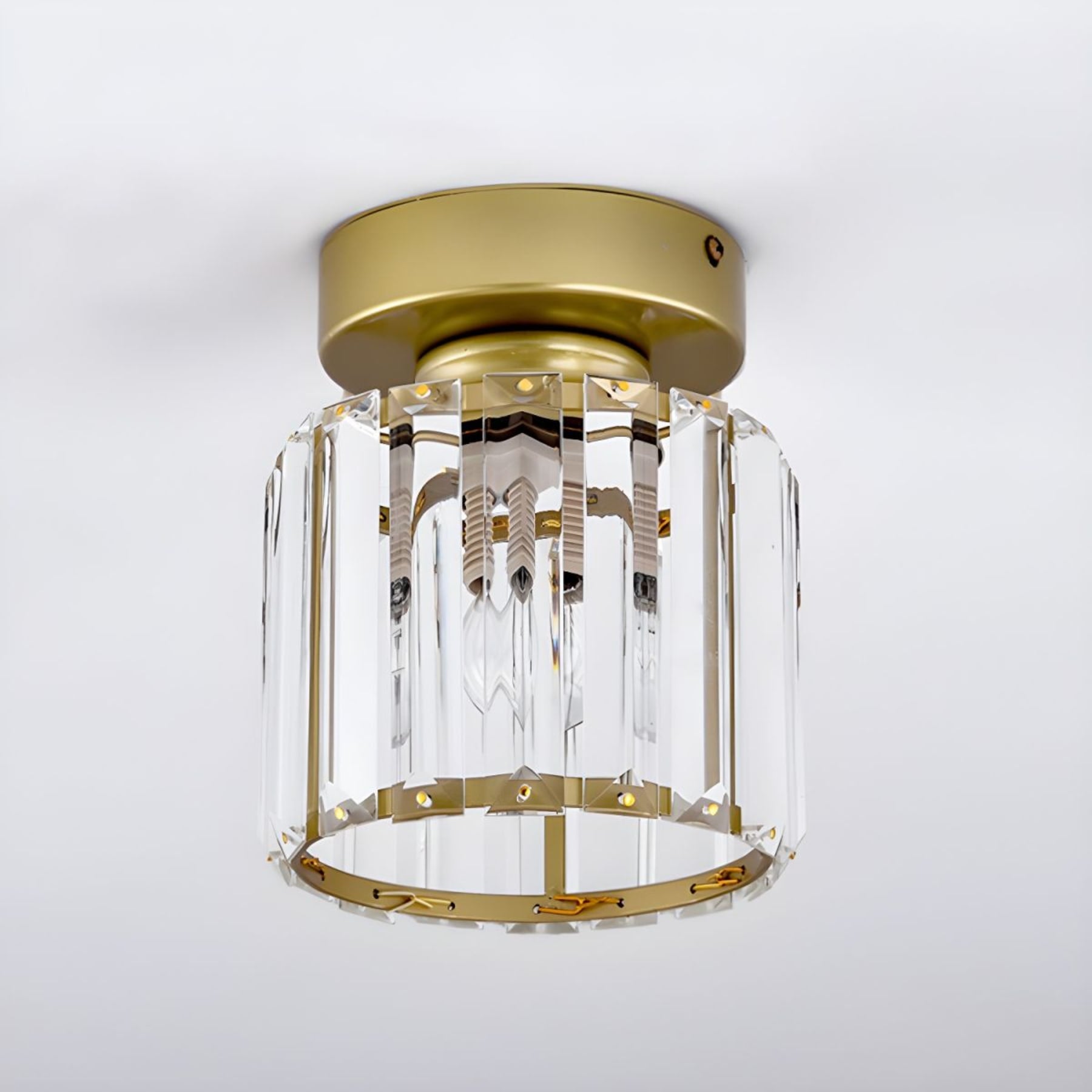 Classic Acrylic Semi-Flush Mount Ceiling Light for Hallway and Bedroom — Greenwich Home & Living