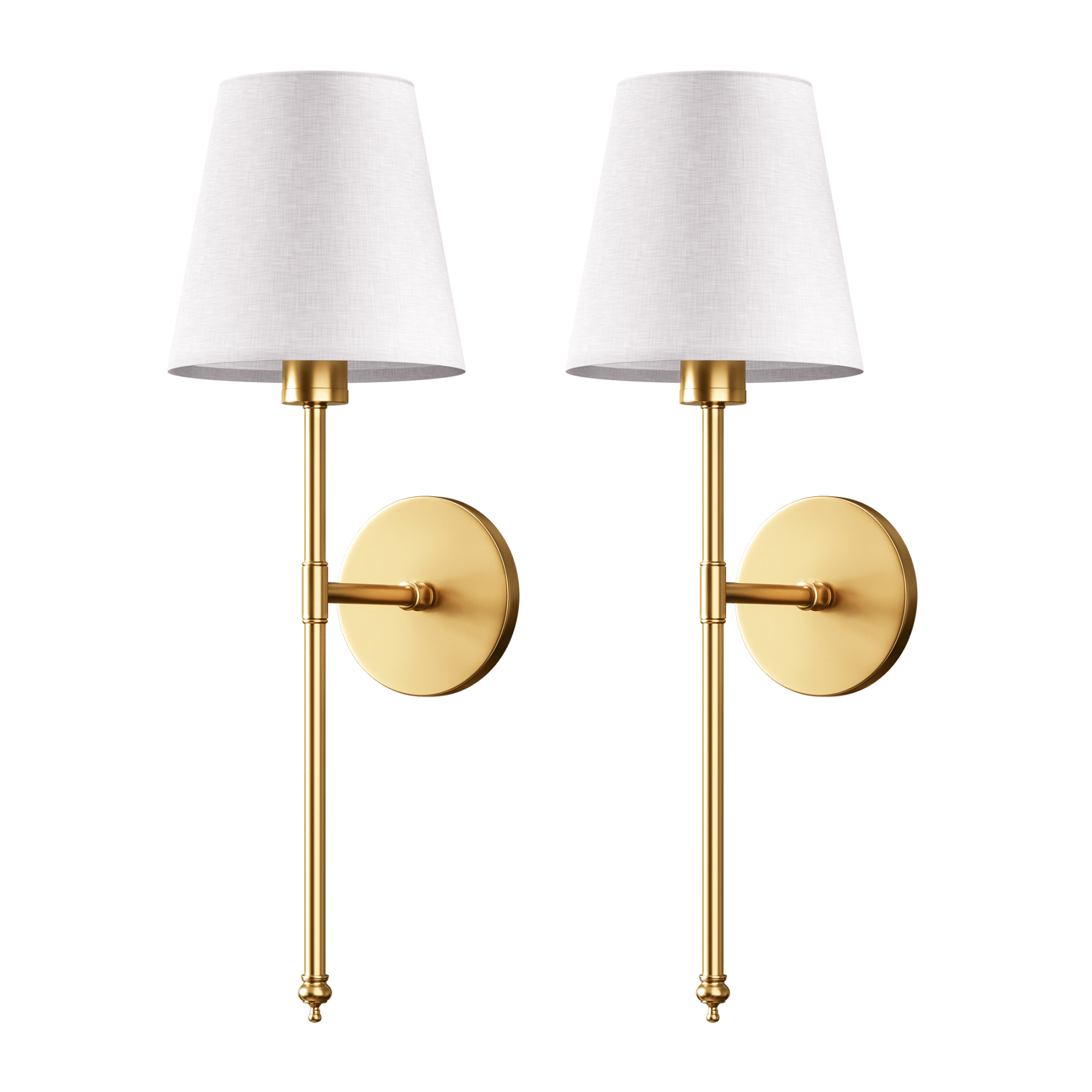 Transitional Aluminum Wall Light With Rechargeable Remote-Control Bulb in Gold — Greenwich Home & Living