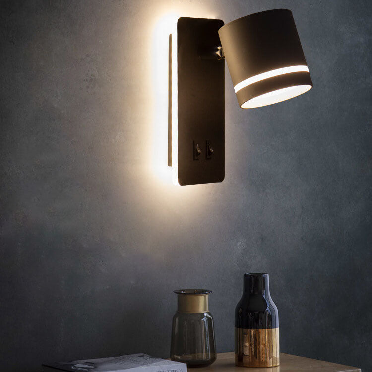 Modern Metal Wall Sconce for Bedroom and Living Room in Black — Greenwich Home & Living