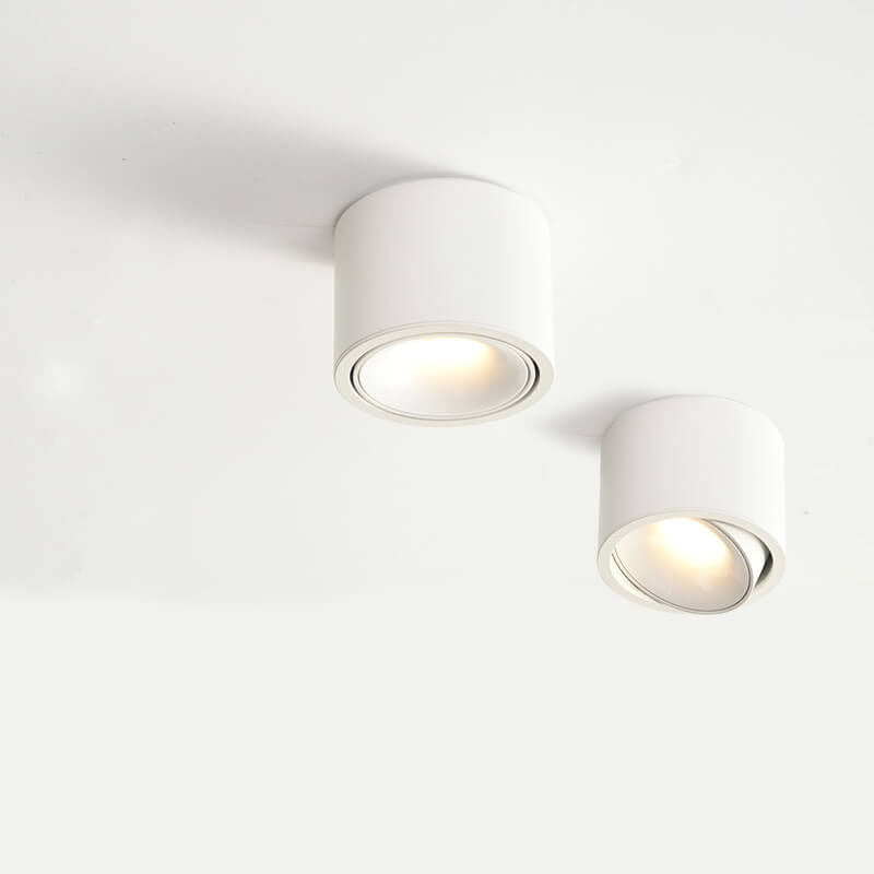 Modern Iron Flush Mount Ceiling Light With Integrated LED in White — Greenwich Home & Living