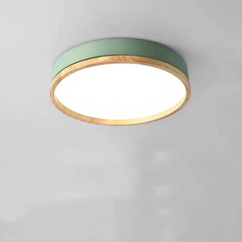 Scandinavian Wood Flush Mount Ceiling Light for Living Room — Greenwich Home & Living