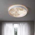 Modern Metal Flush Mount Ceiling Light With Remote Dimming in 15" (38 cm) — Greenwich Home & Living