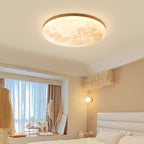 Modern Wood Flush Mount Ceiling Light With Selectable White Light — Greenwich Home & Living