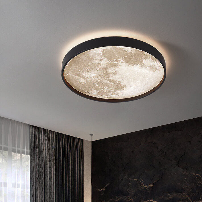 Modern Metal Flush Mount Ceiling Light With Remote Dimming — Greenwich Home & Living