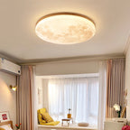 Modern Wood Flush Mount Ceiling Light With Selectable White Light — Greenwich Home & Living