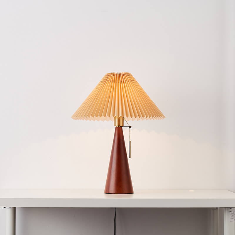 Retro Bamboo-Wood Table Lamp With Warm LED Glow for Living Room — Greenwich Home & Living
