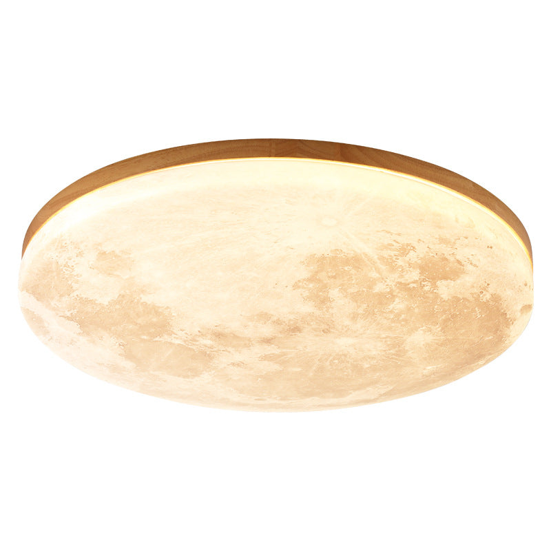 Modern Wood Flush Mount Ceiling Light With Selectable White Light — Greenwich Home & Living