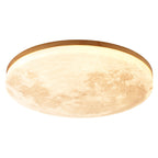 Modern Wood Flush Mount Ceiling Light With Selectable White Light — Greenwich Home & Living