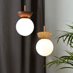 Modern Wood and Glass Pendant Light With Warm LED Glow — Greenwich Home & Living