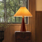 Retro Bamboo-Wood Table Lamp With Warm LED Glow for Living Room — Greenwich Home & Living