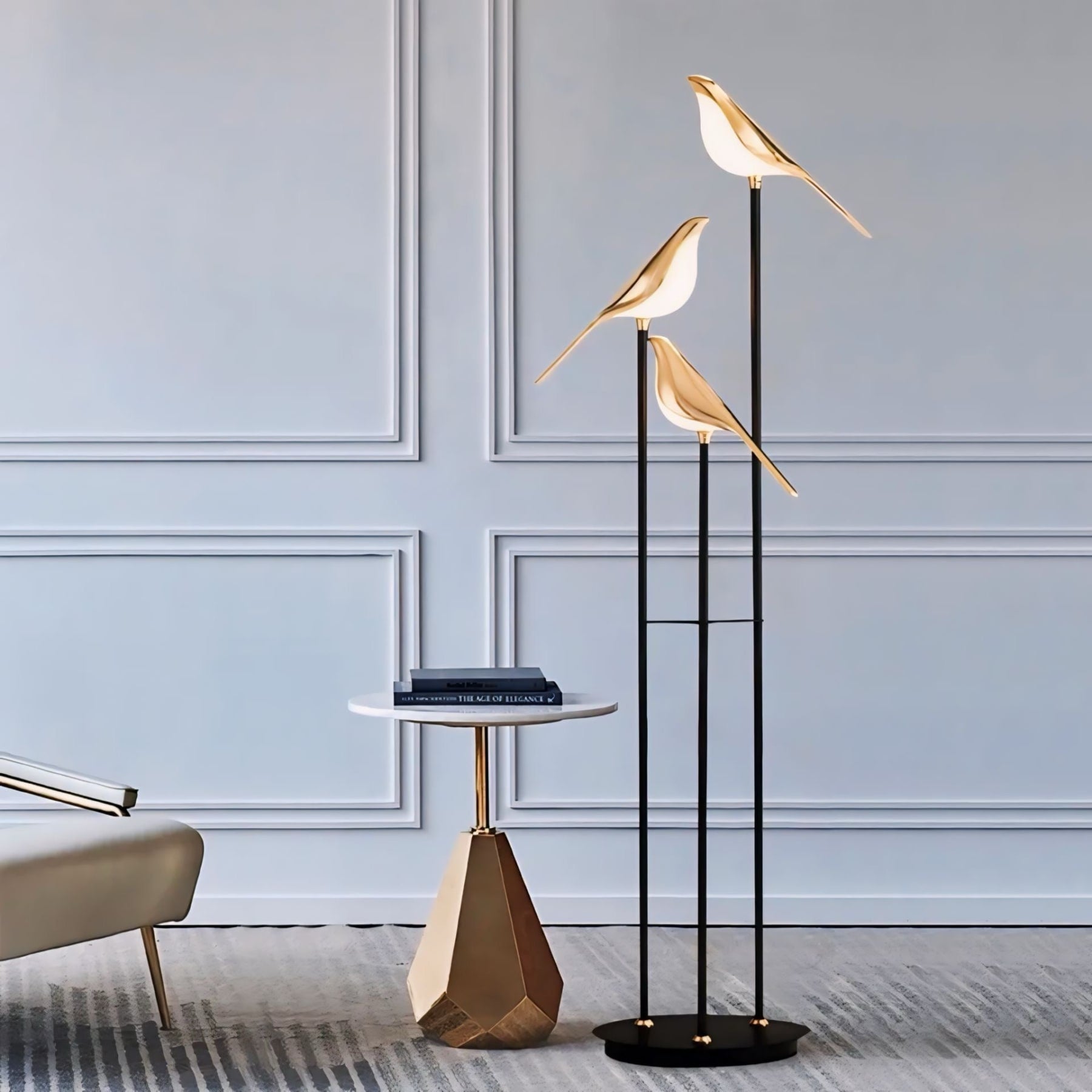 Contemporary Metal Floor Lamp With Adjustable Color Temperature for Living Room — Greenwich Home & Living