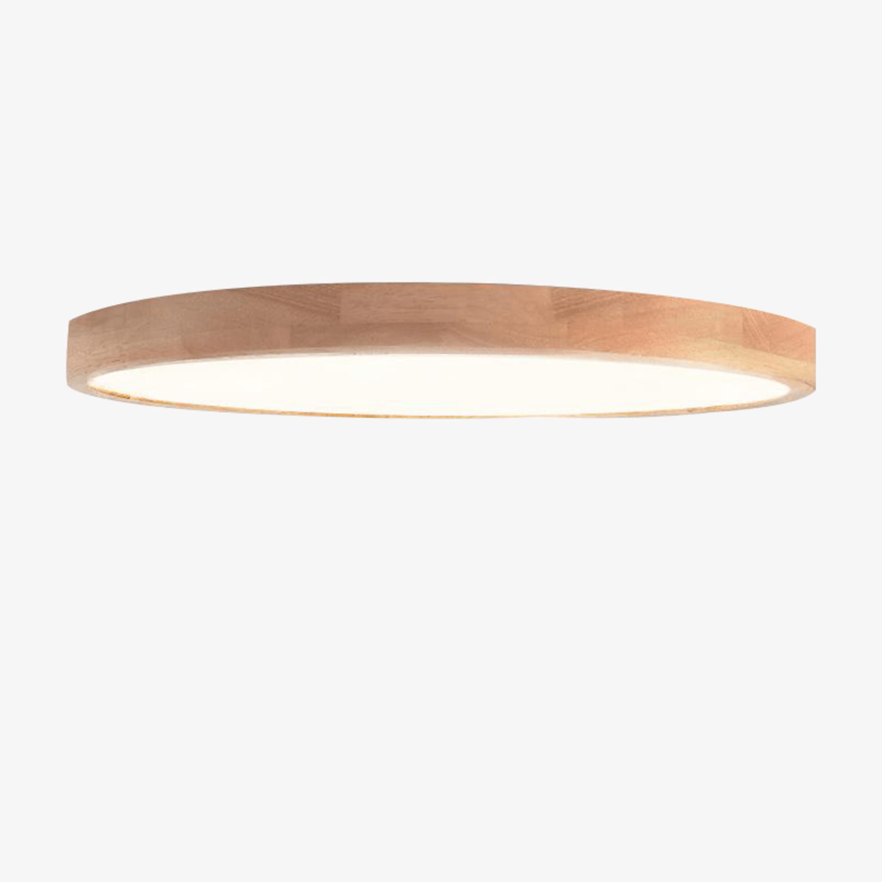 Scandinavian Wood Flush Mount Ceiling Light With Tri-Color Lighting in Warm White — Greenwich Home & Living