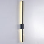 Minimalist Iron Linear Wall Light With Integrated LED for Living Room in Black — Greenwich Home & Living
