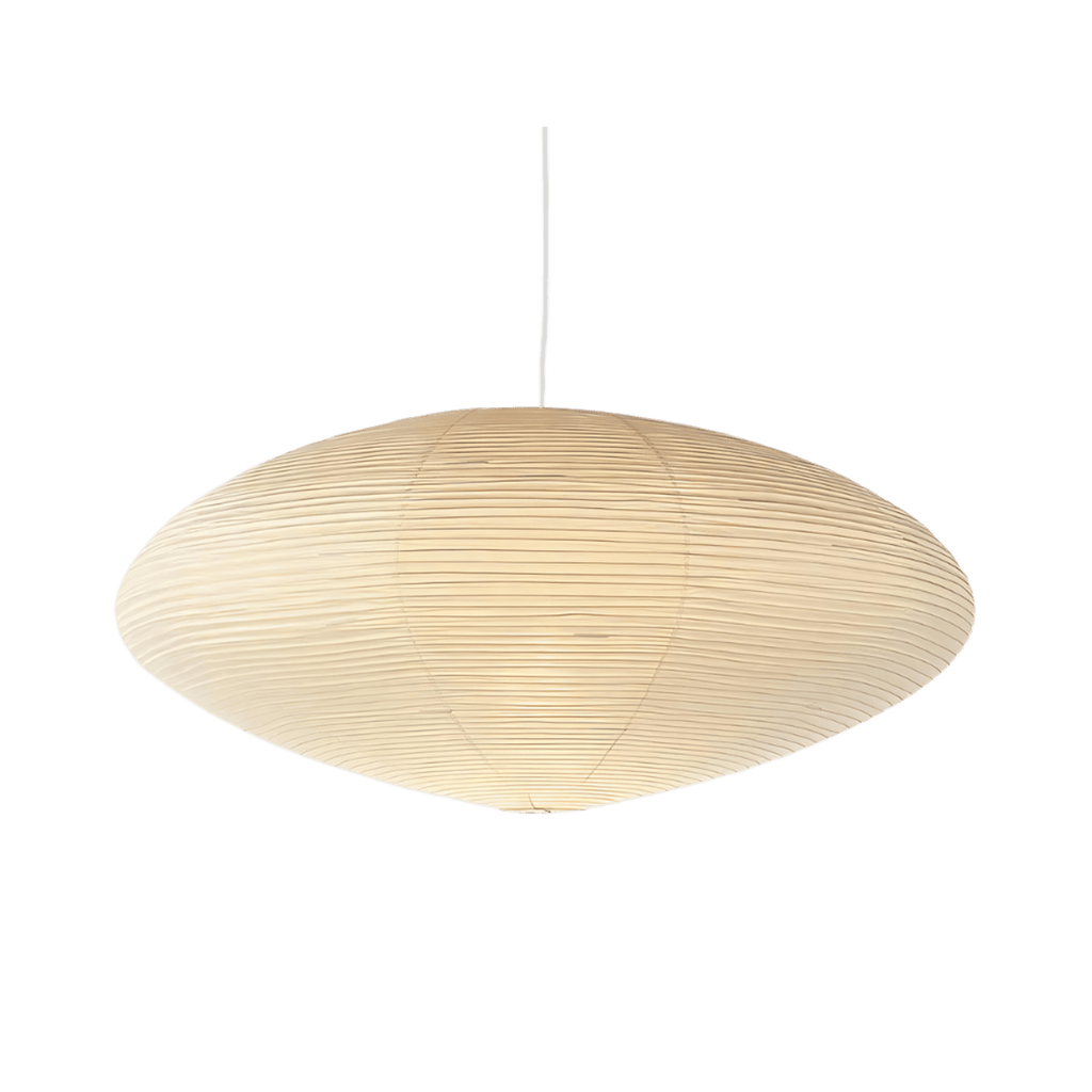 Bohemian Rattan Pendant Light With Xuan Paper Shade for Living Room in White — Greenwich Home & Living