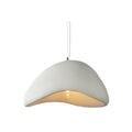 Minimalist Resin Pendant Light With Selectable Light Colors for Living Room in White — Greenwich Home & Living