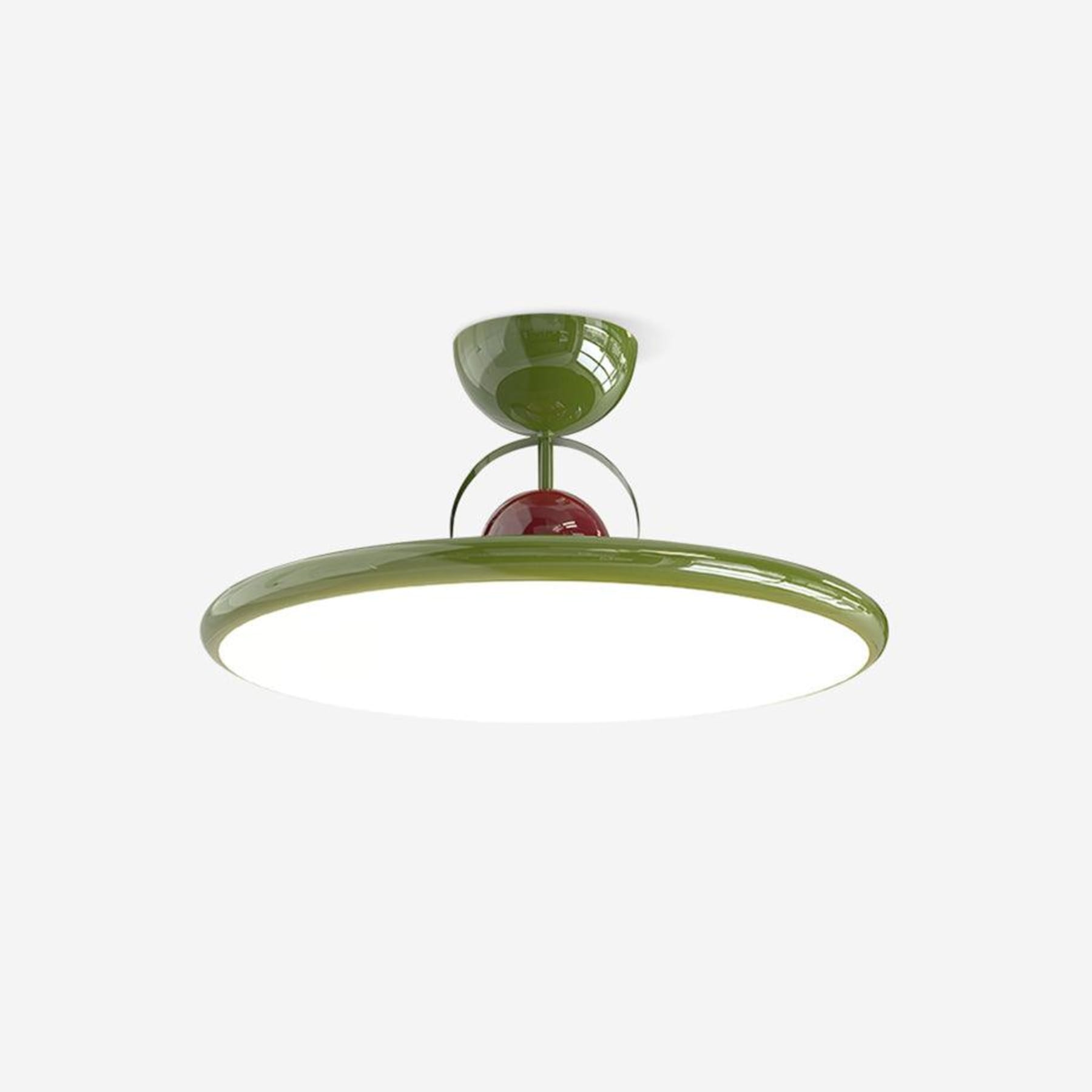 Retro Iron and Acrylic Semi-Flush Ceiling Light With Dimmable Color — Greenwich Home & Living