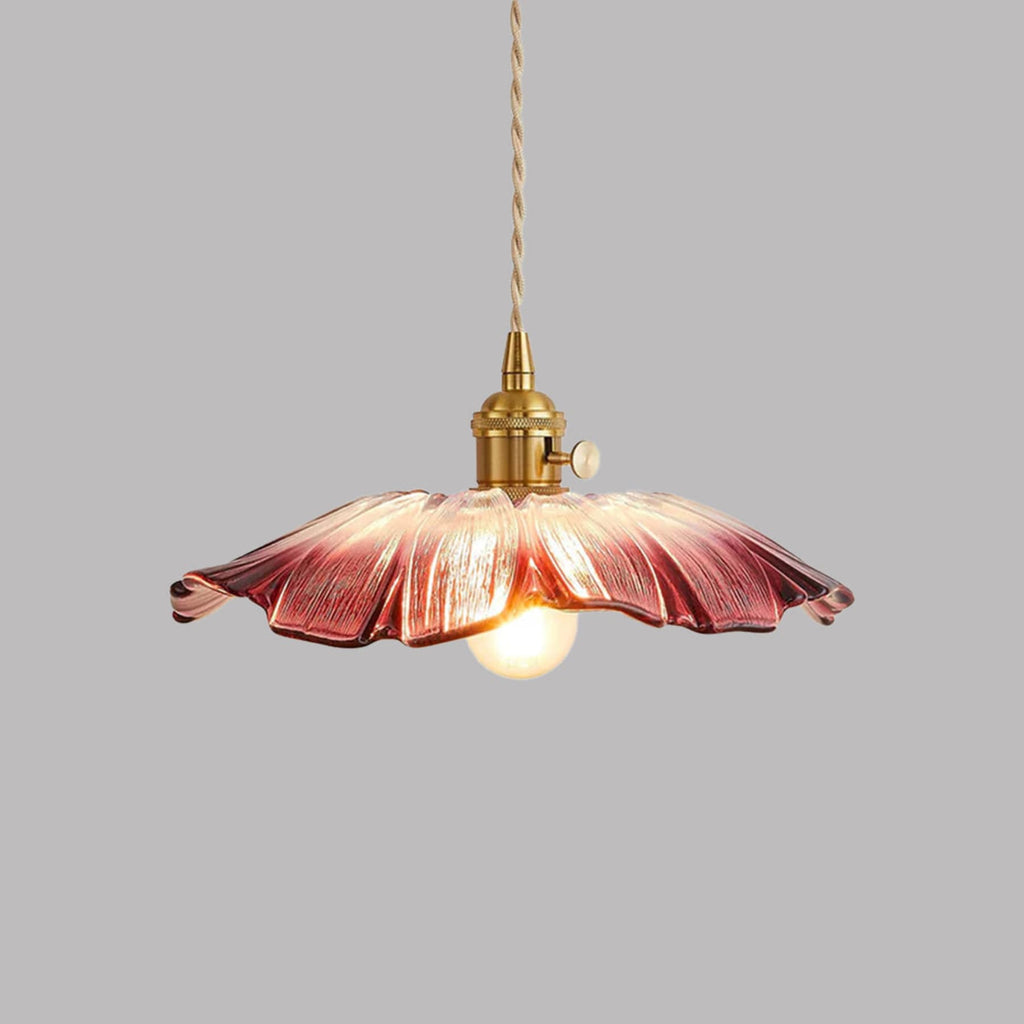 Retro Copper and Glass Pendant Light for Living Room — Greenwich Home & Living