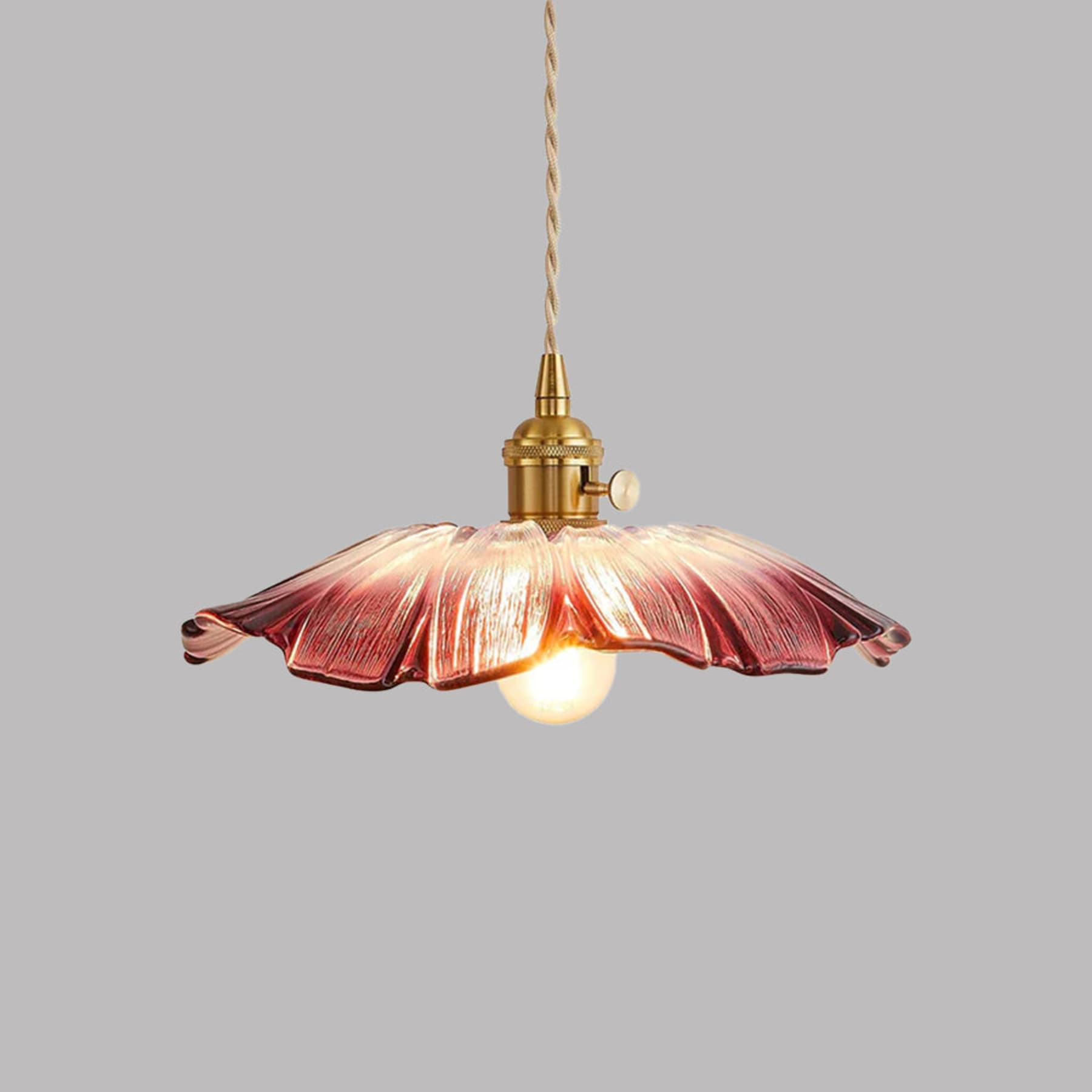 Retro Copper and Glass Pendant Light for Living Room — Greenwich Home & Living