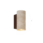 Minimalist Travertine and Wood Wall Light With Warm LED Glow — Greenwich Home & Living