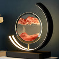 Contemporary Matte Metal Table Lamp With Tri-Color Light in Red — Greenwich Home & Living