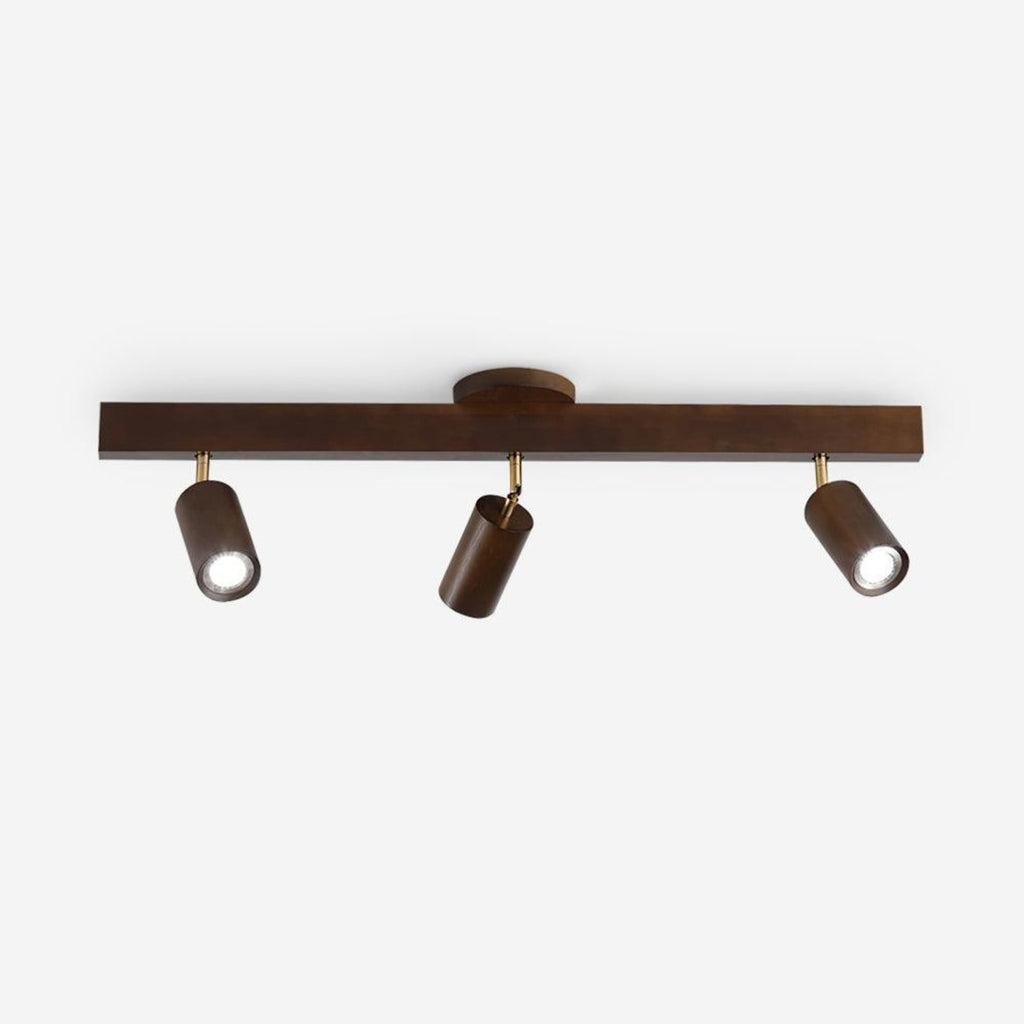 Modern Linear Walnut Wood Ceiling Light With Selectable Color Temperature — Greenwich Home & Living