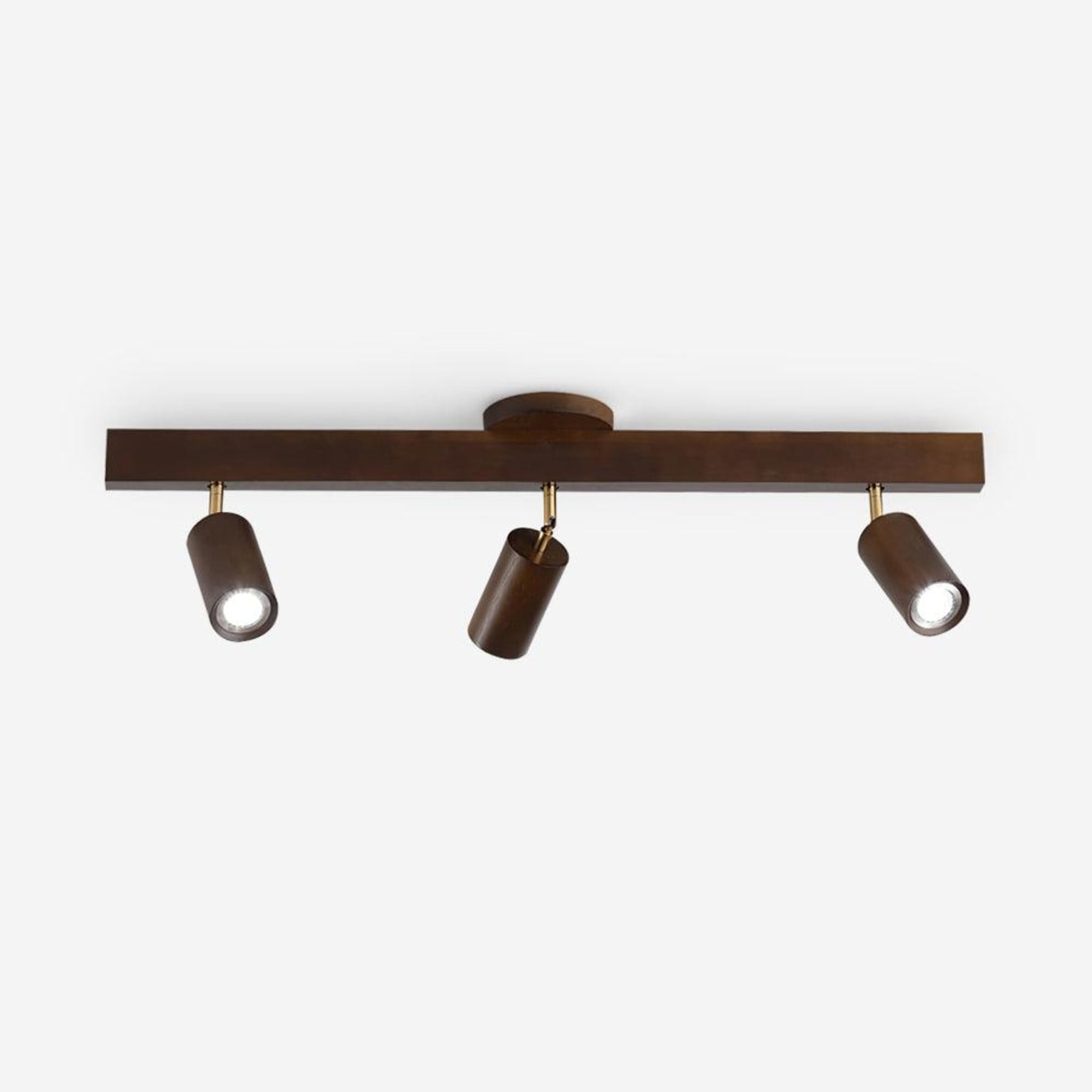 Modern Linear Walnut Wood Ceiling Light With Selectable Color Temperature — Greenwich Home & Living