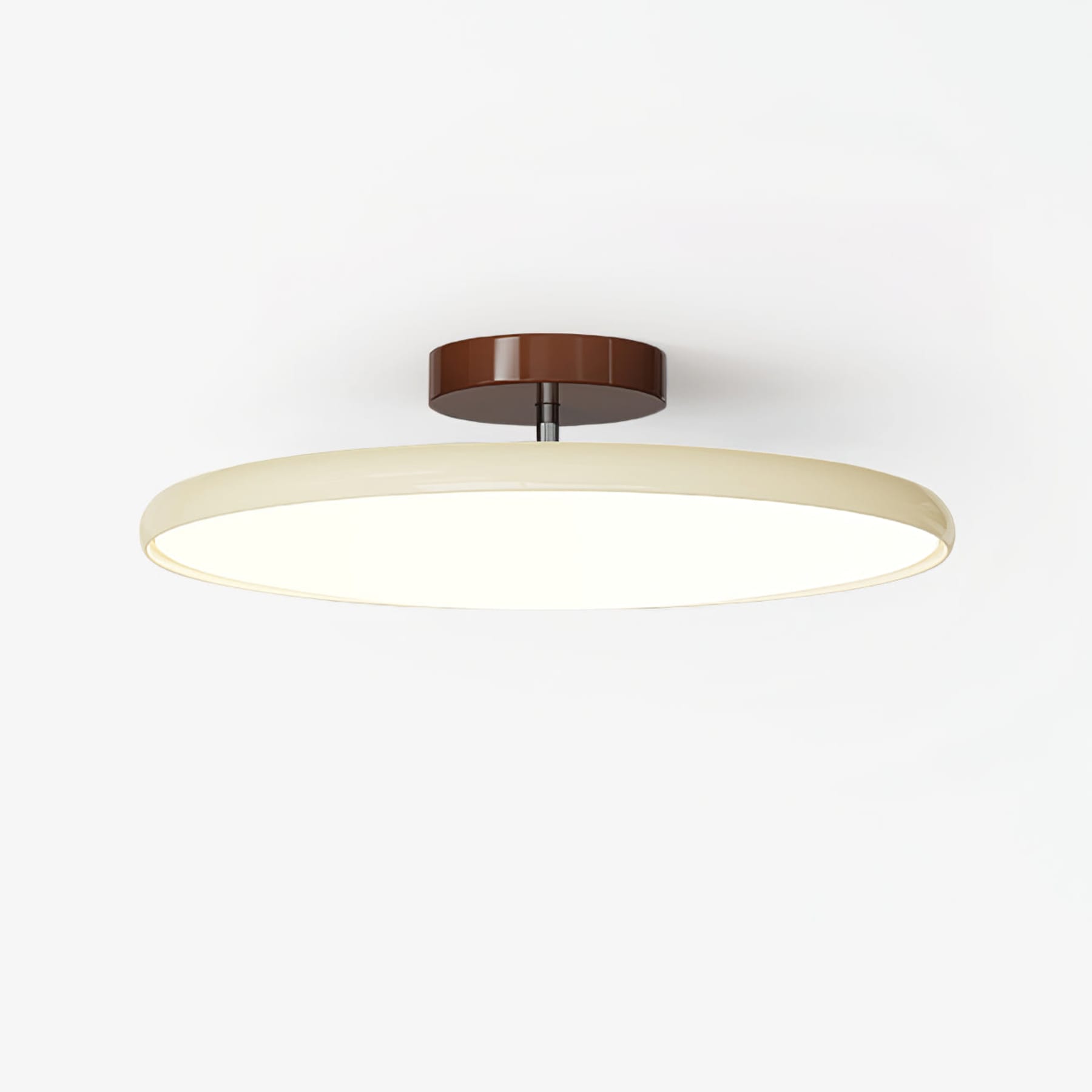 Retro Metal Semi-Flush Mount Ceiling Light With Three-Color Light — Greenwich Home & Living