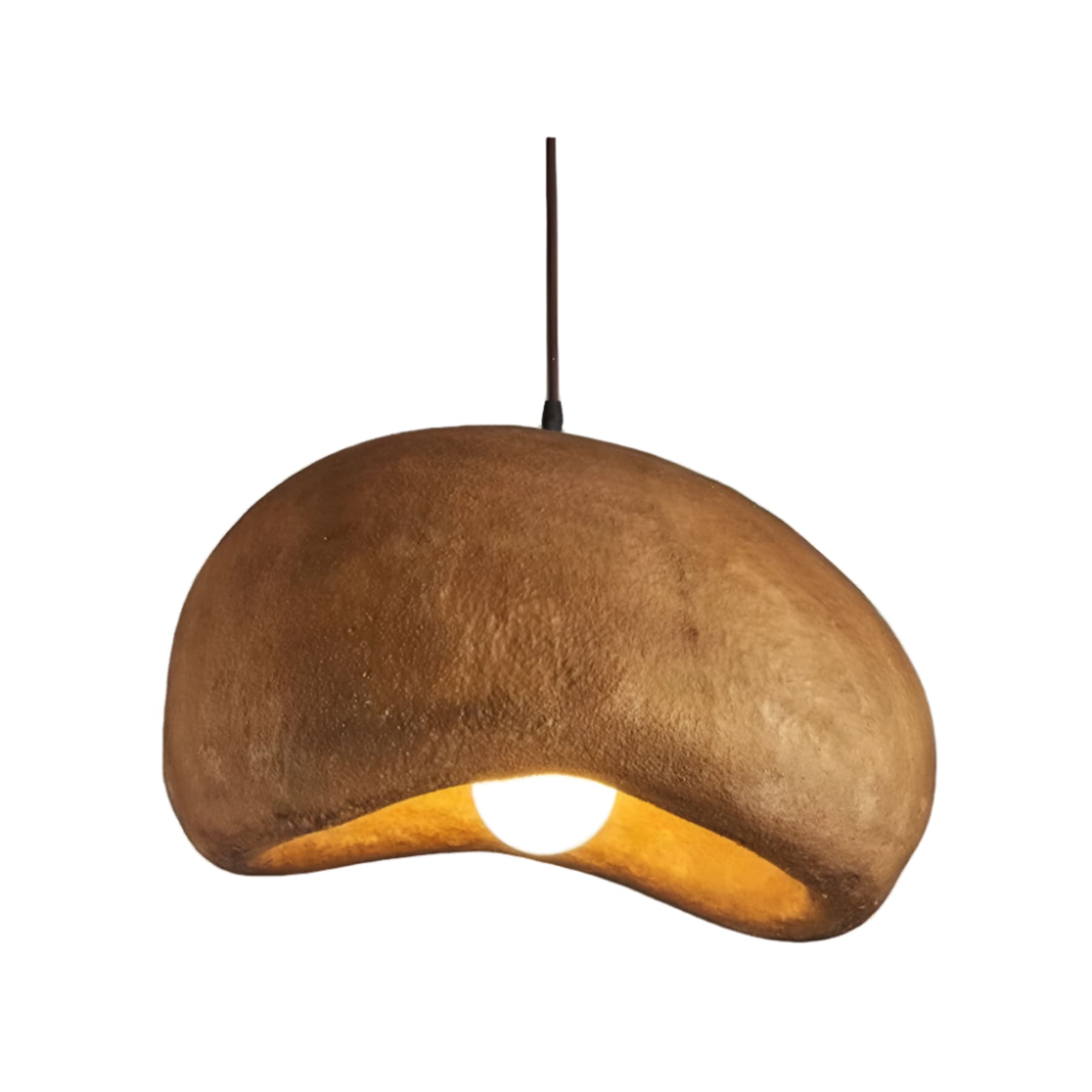 Rustic Resin Pendant Light With Tri-Color Light for Dining Room in Warm Light (3000K) — Greenwich Home & Living