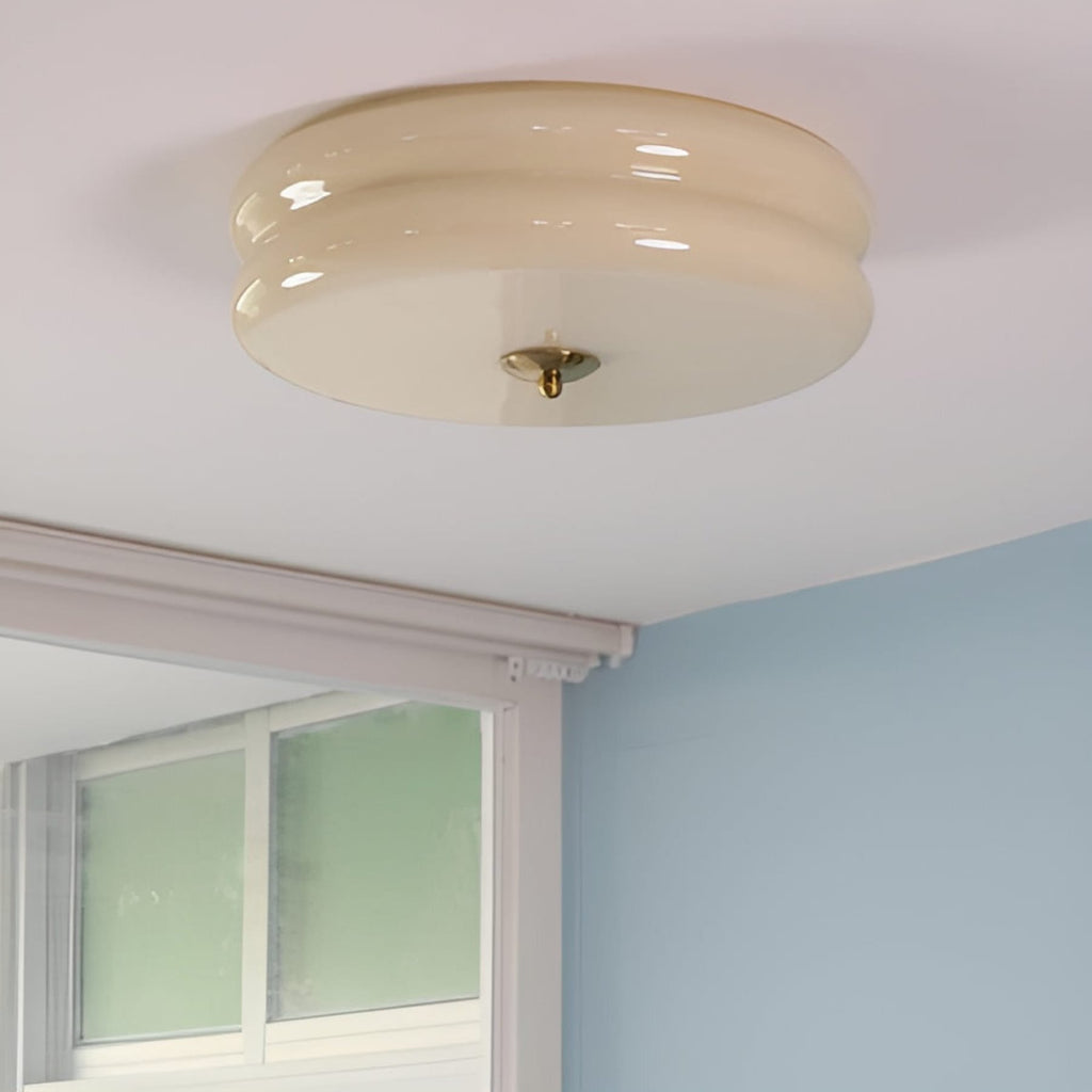 Retro Glass Flush Mount Ceiling Light With Adjustable Color Temperature — Greenwich Home & Living