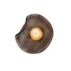 Contemporary Glass Wall Light for Living Room and Bedroom in Cognac — Greenwich Home & Living