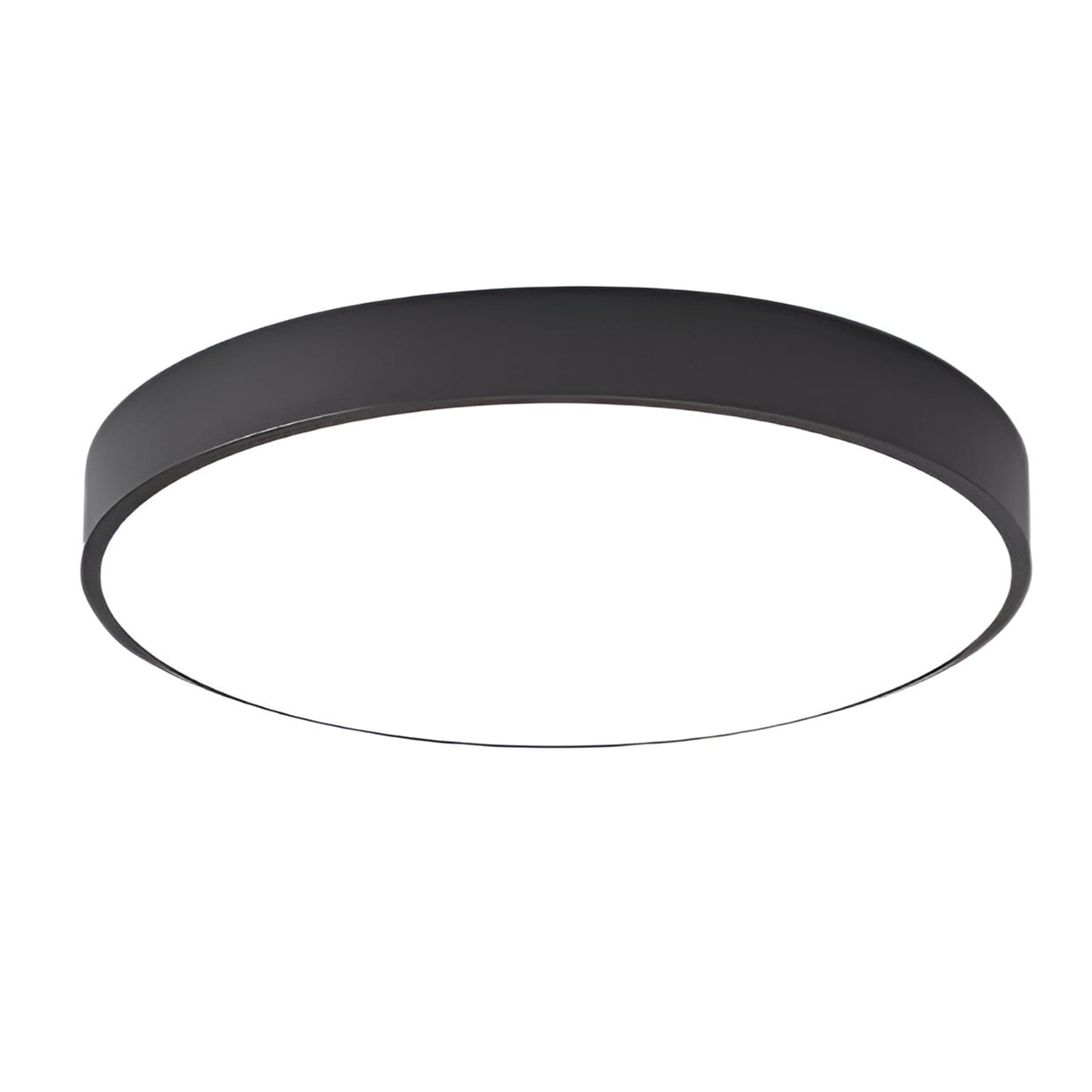 Minimalist Metal Flush Mount Ceiling Light With Tri-Color Dimming in Black — Greenwich Home & Living