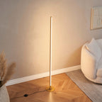 Minimalist Metal Floor Lamp With Stepless Dimming for Living Room in Gold — Greenwich Home & Living