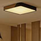 Minimalist Wood Flush Mount Ceiling Light With Stepless Dimming — Greenwich Home & Living