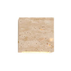 Minimalist Travertine Stone Square Wall Light With Warm LED Glow in Warm White — Greenwich Home & Living