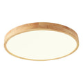Scandinavian Wood Flush Mount Ceiling Light With Tri-Color Dimming in White Light — Greenwich Home & Living