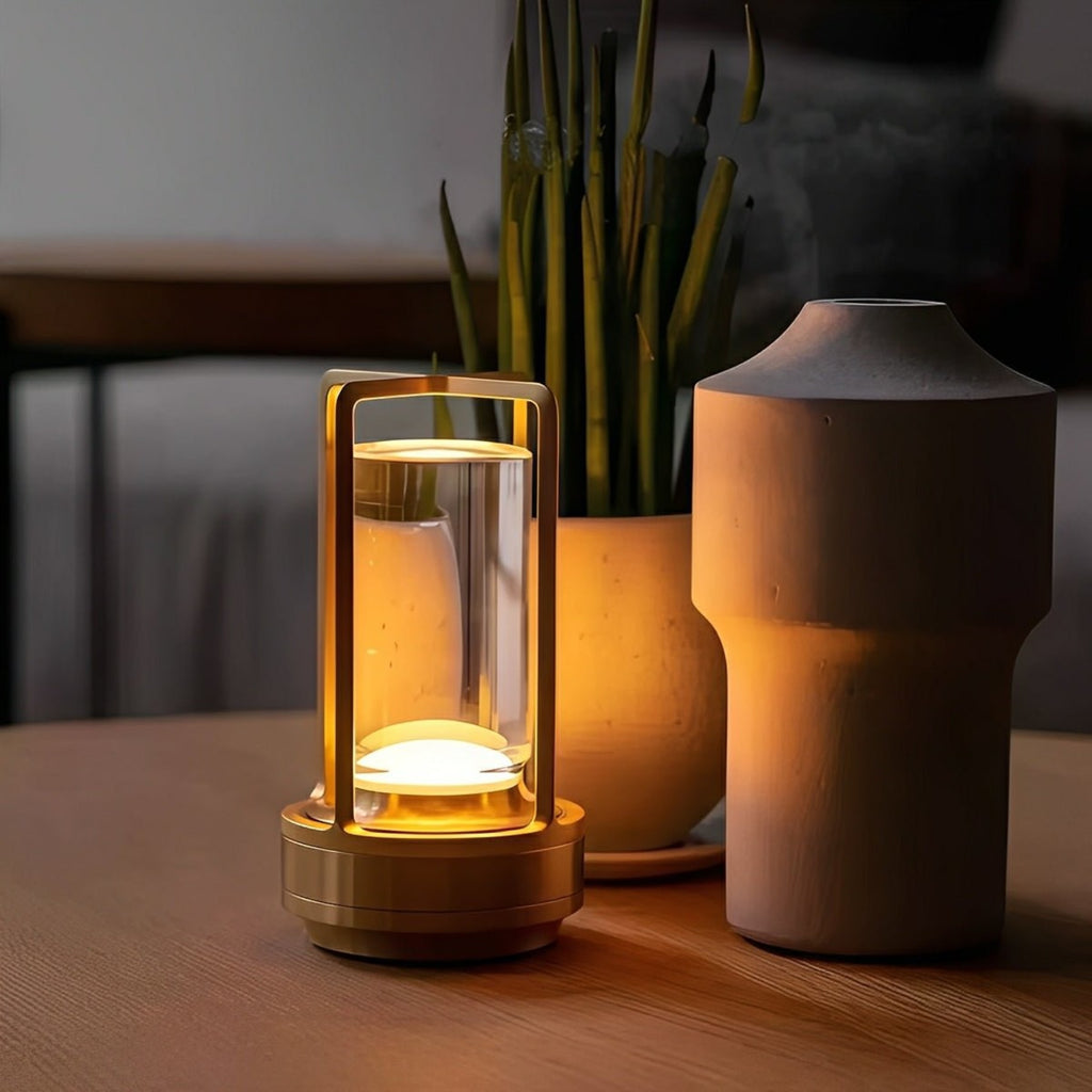 Minimalist Metal Table Lamp With Tri-Color Dimming for Living Room and Bedroom — Greenwich Home & Living