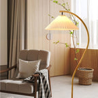 Scandinavian Wood Floor Lamp With Fabric Shade for Living Room — Greenwich Home & Living