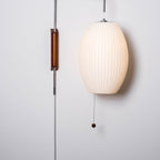 Modern Silk and Walnut Wood Wall Light for Bedroom and Living Room — Greenwich Home & Living