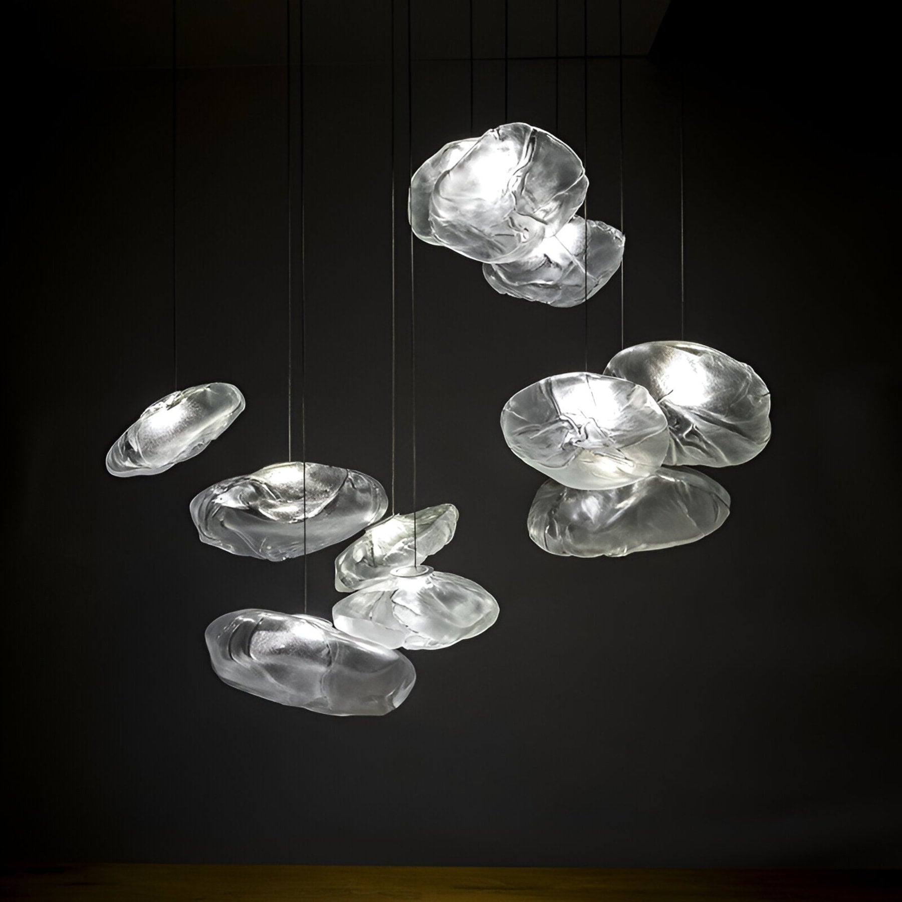 Contemporary Glass Pendant Light With Warm White Glow for Living & Dining Rooms — Greenwich Home & Living