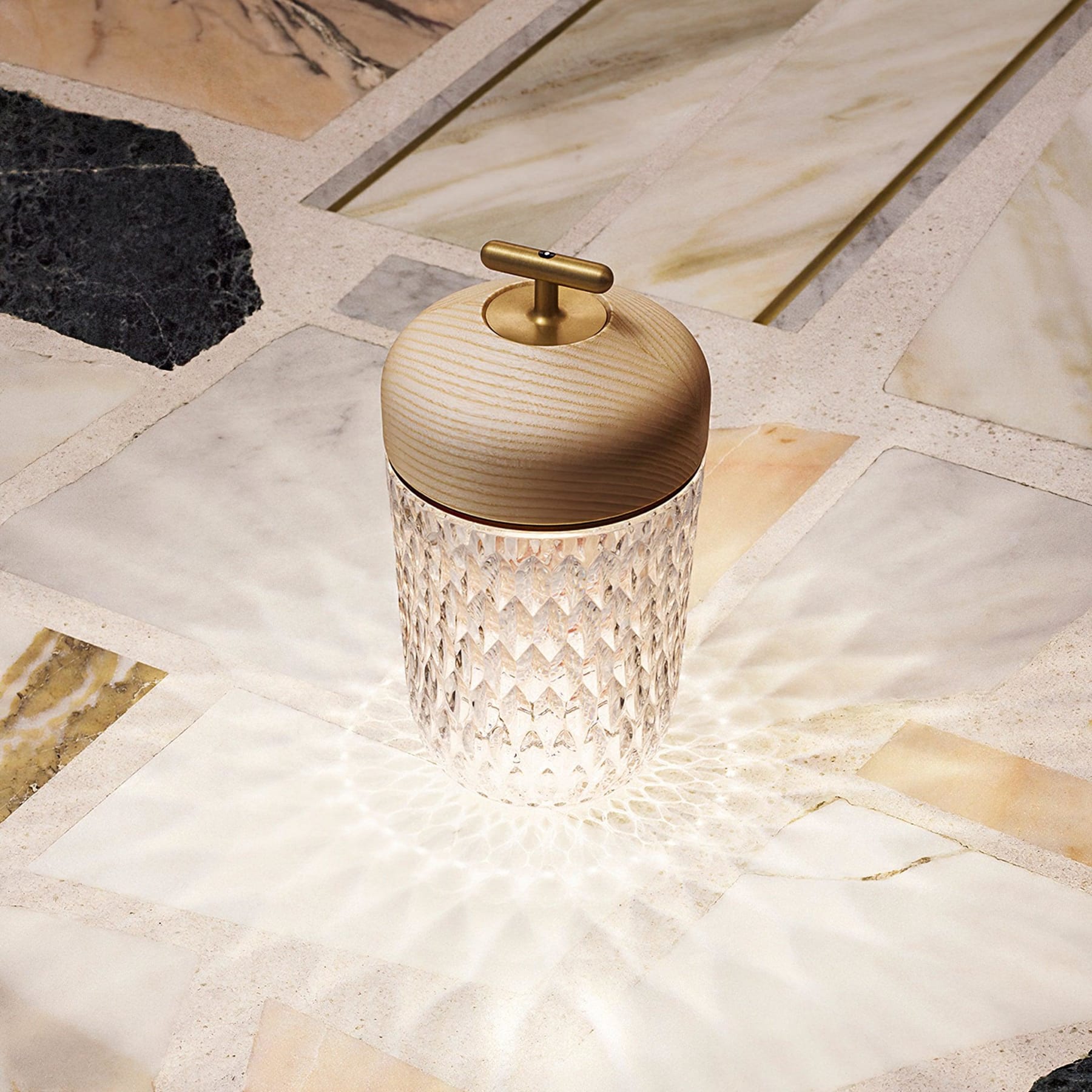 Contemporary Glass Table Lamp With Adjustable Color Temperature — Greenwich Home & Living