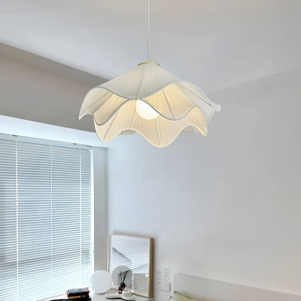Contemporary Fabric Pendant Light With Dimmable Color Options for Living Room — Greenwich Home & Living