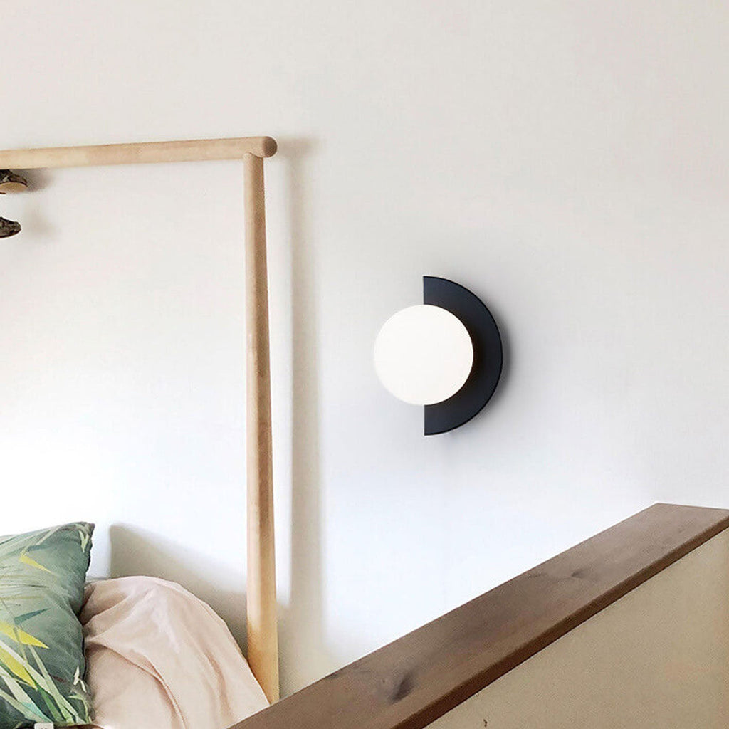 Modern Metal Wall Sconce for Living Room and Bedroom in Black — Greenwich Home & Living