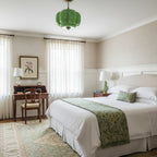 Retro Wrought Iron and Glass Semi-Flush Ceiling Light With Tri-Color Light — Greenwich Home & Living