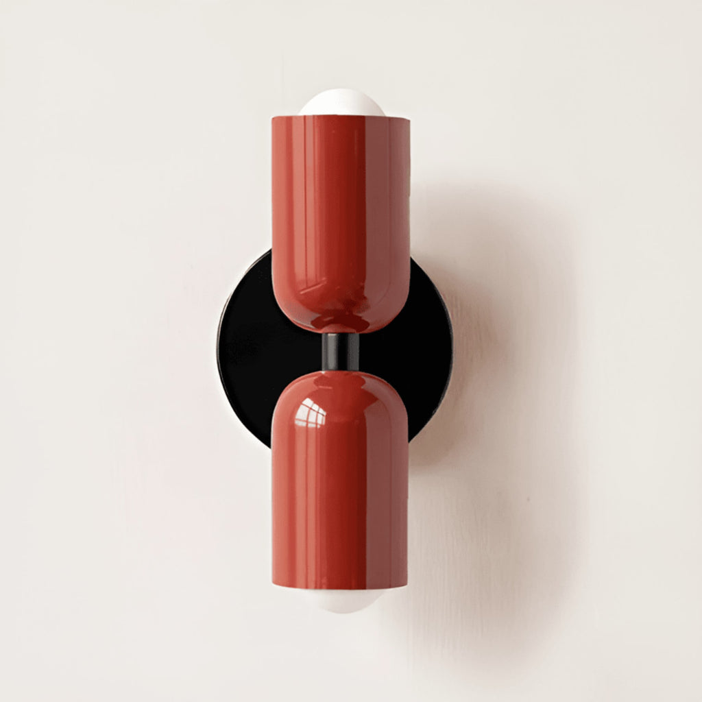 Modern Ceramic Wall Light for Living Room and Bedroom in Red/Red/Black — Greenwich Home & Living