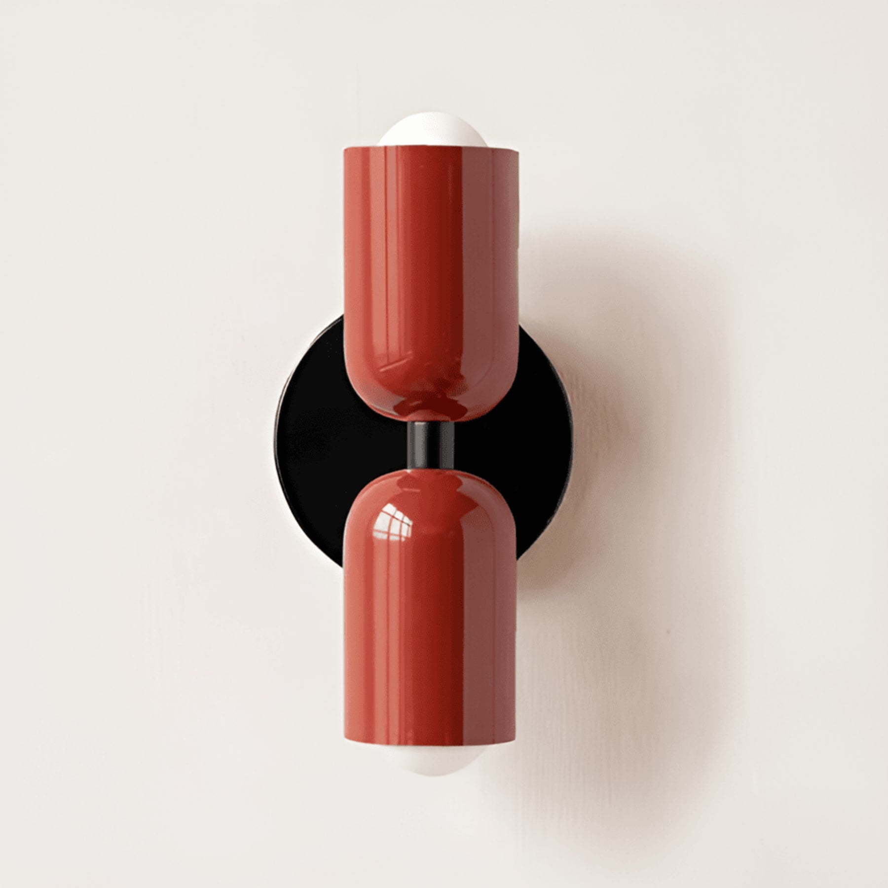 Modern Ceramic Wall Light for Living Room and Bedroom in Red/Red/Black — Greenwich Home & Living