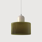 Modern Glass Pendant Light for Dining Room and Kitchen in Army Green — Greenwich Home & Living