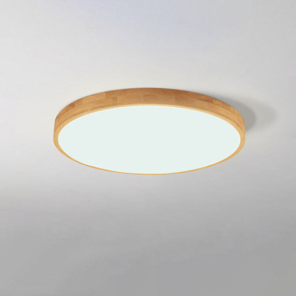 Scandinavian Wood Flush Mount Ceiling Light With Tri-Color Dimming — Greenwich Home & Living