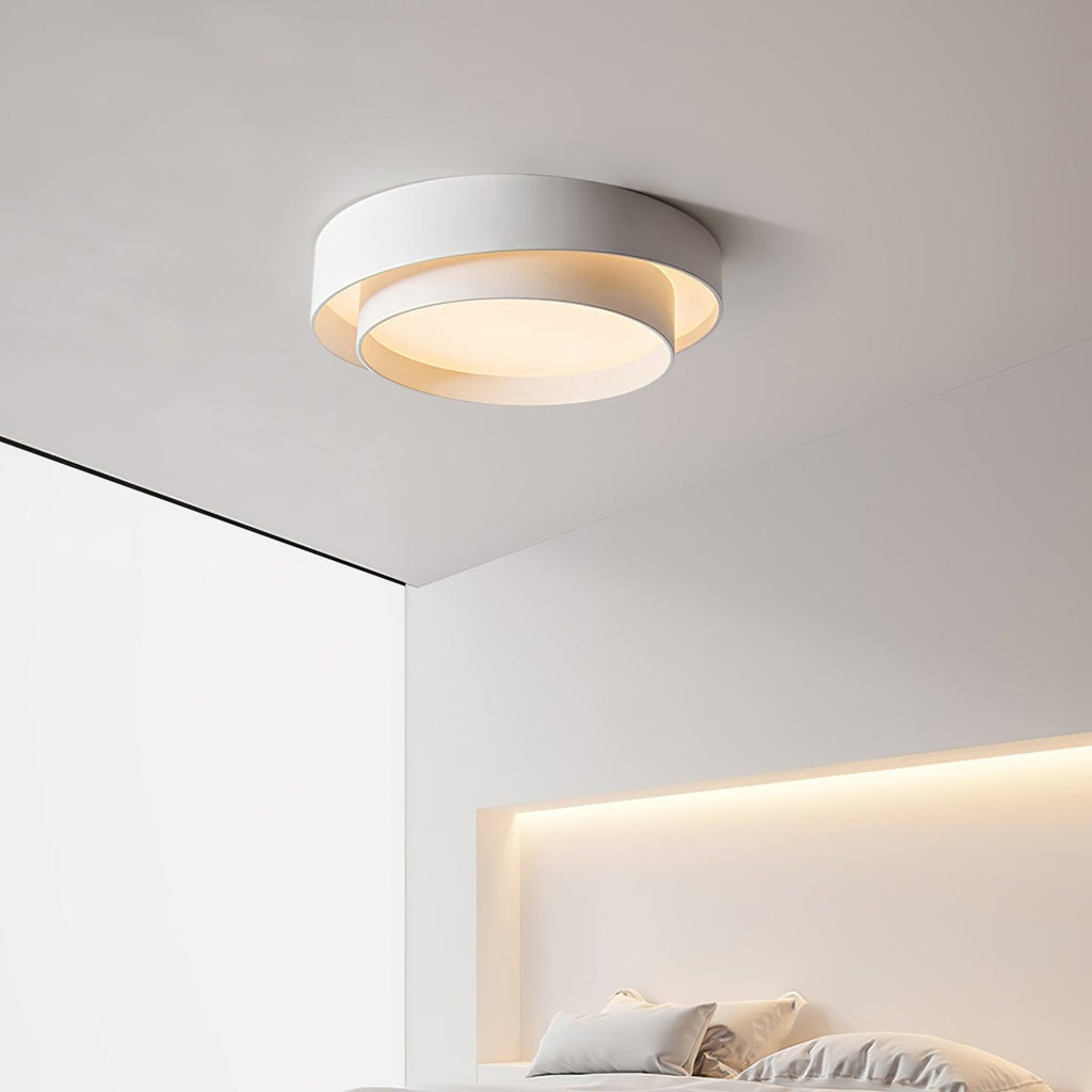 Minimalist Metal Flush Mount Ceiling Light With Bright Daylight LED — Greenwich Home & Living