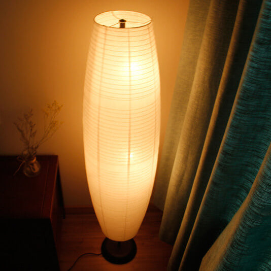 Modern Paper Floor Lamp With Three-Color Glow — Greenwich Home & Living