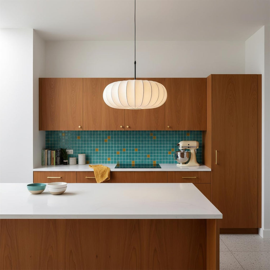 Modern Silk Fabric Pendant Light With Adjustable Color Temperature — Greenwich Home & Living